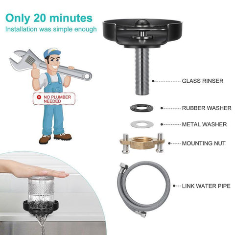 Kitchen Sink Push-Type Cup Washer