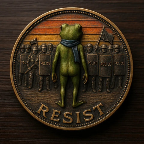 Portland Frog Challenge Coin