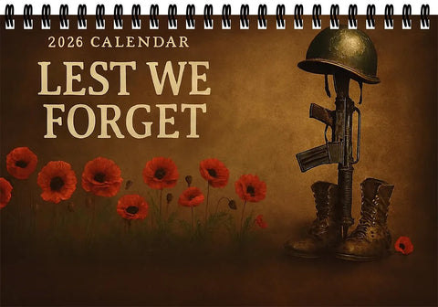 Lest We Forget 2026 Memorial Wall Calendar