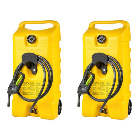 14 Gal Diesel Fuel Tank Container Pump, 2 Pack, Yellow