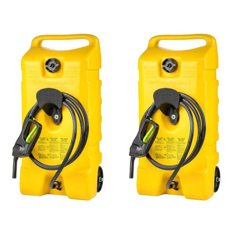 14 Gal Diesel Fuel Tank Container Pump, 2 Pack, Yellow