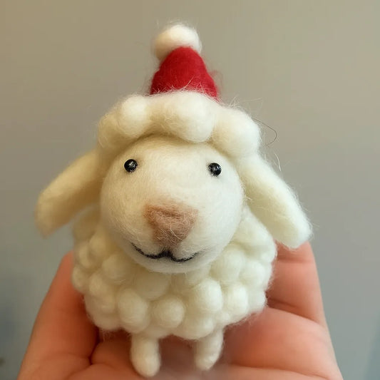 Handmade Wool Felt Sheep Ornaments