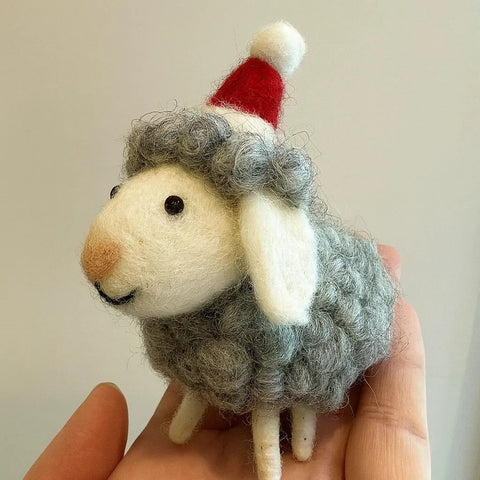Handmade Wool Felt Sheep Ornaments