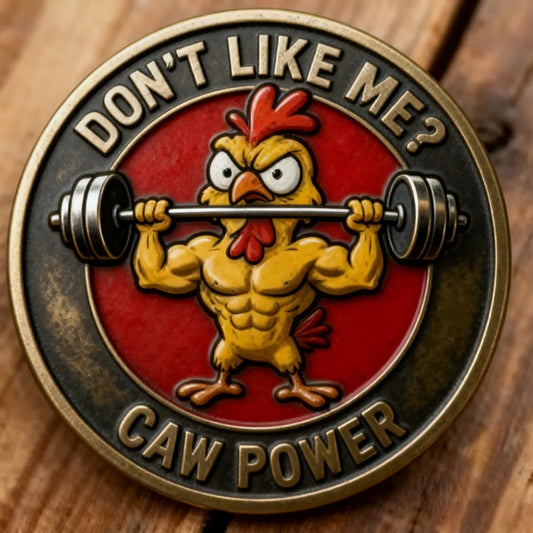 “DON’T LIKE ME? – CAW POWER” Coin