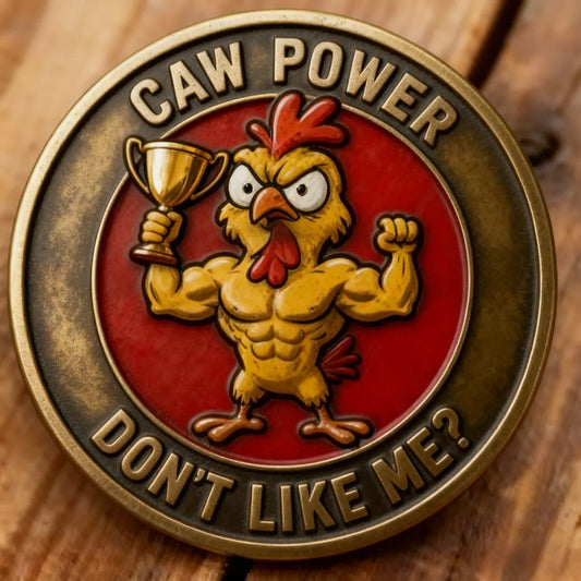 “DON’T LIKE ME? – CAW POWER” Coin