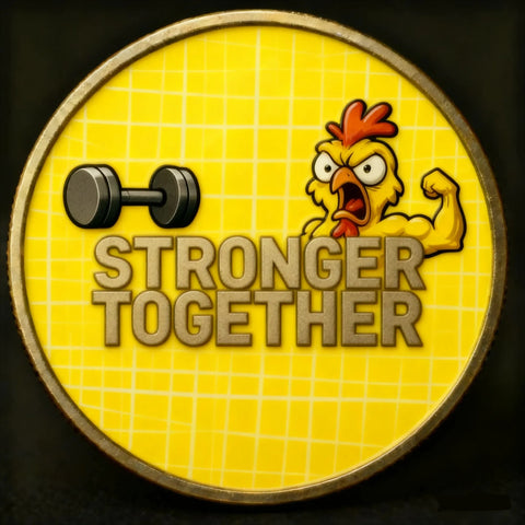 “MUSCLE UP – F-CAW-F GYM TIME” Coin