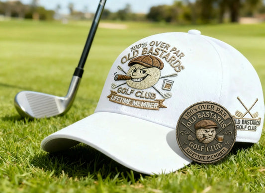 “OLD BASTARDS GOLF CLUB” Baseball Cap & Coin