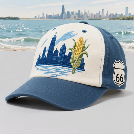 Route 66: America’s Highway, Stitched Into Every Cap