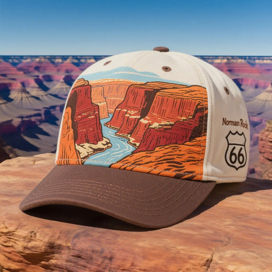 Route 66: America’s Highway, Stitched Into Every Cap