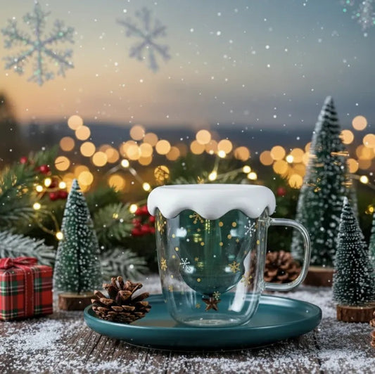 Christmas Snowflake Glass Mug