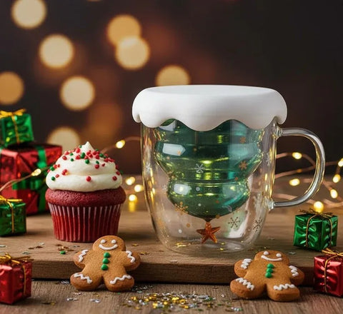 Christmas Snowflake Glass Mug