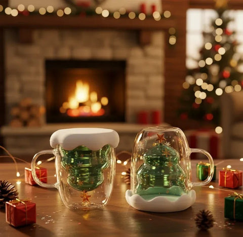 Christmas Snowflake Glass Mug
