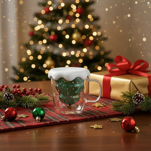Christmas Snowflake Glass Mug