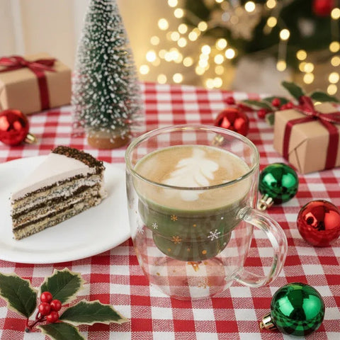 Christmas Snowflake Glass Mug
