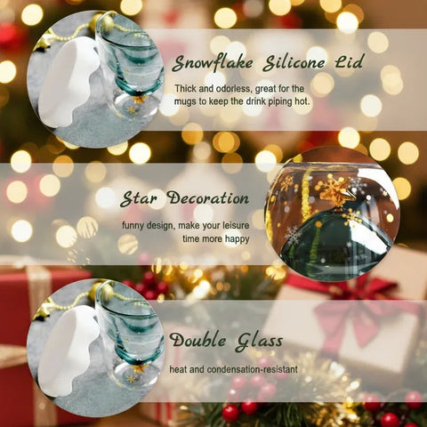 Christmas Snowflake Glass Mug