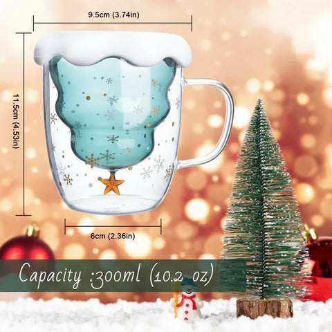 Christmas Snowflake Glass Mug