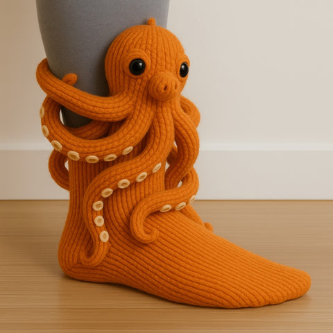 3D Marine Animals Hug Knit Cozy Socks