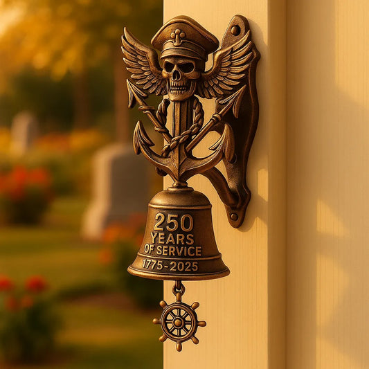U.S. Navy 250 Years Winged Skull Commemorative Door Bell