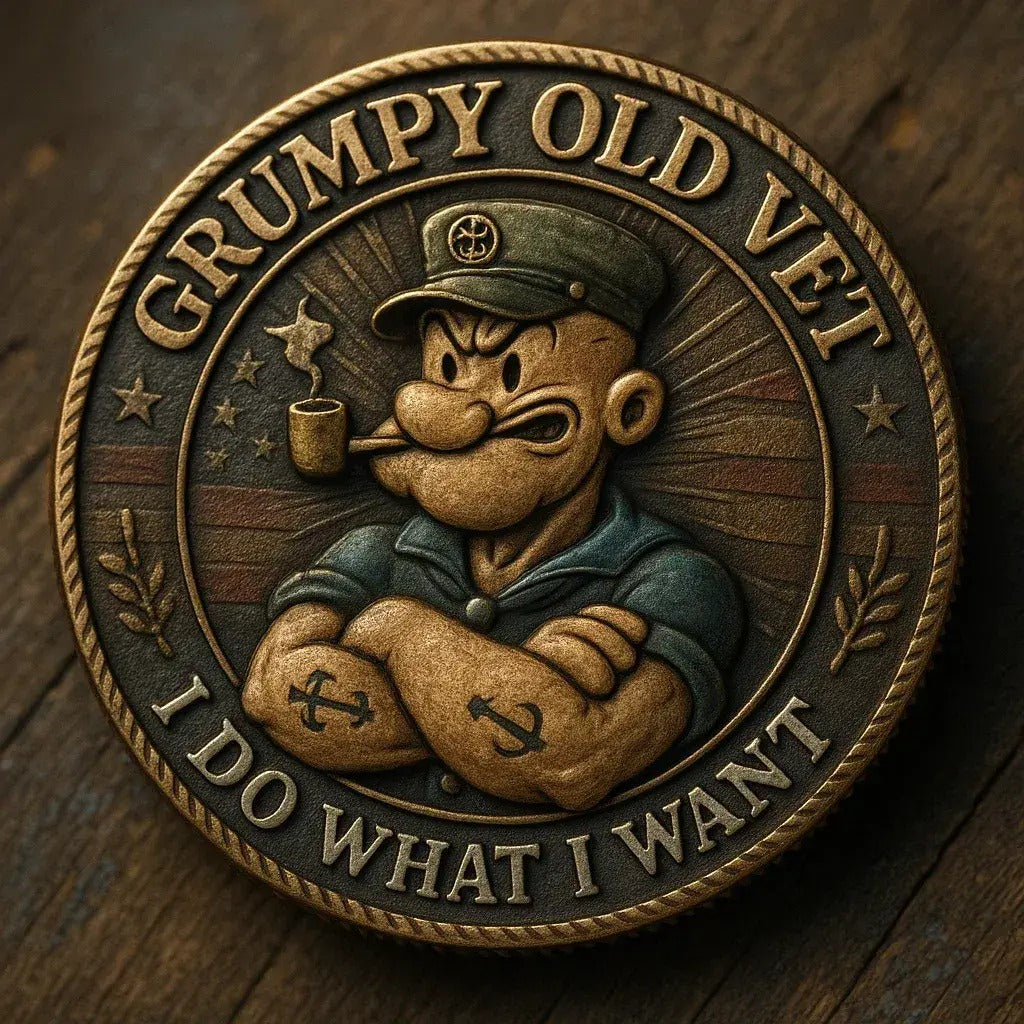 Grumpy Old Vet – United States Veteran Commemorative Coin