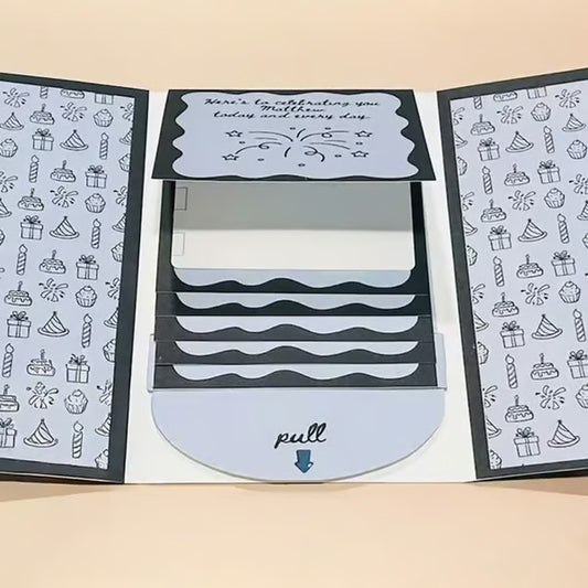 Handmade Waterfall Christmas Gift Card Booklet