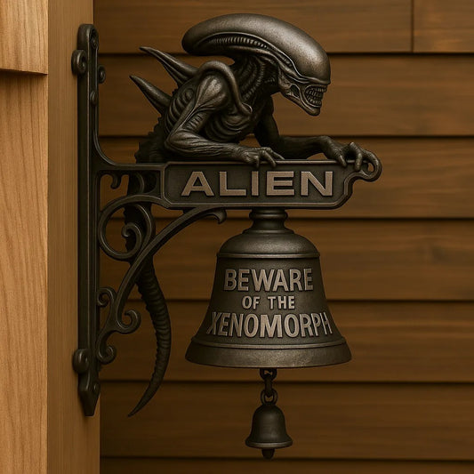 Alien Doorbell Xenomorph Retro Metal Doorbell Decoration