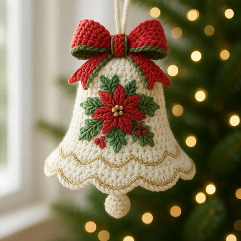 Christmas Crochet Bell Ornament DIY Kit