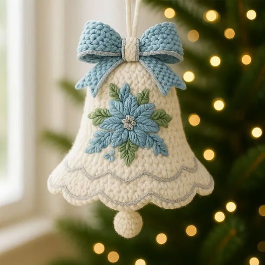 Christmas Crochet Bell Ornament DIY Kit