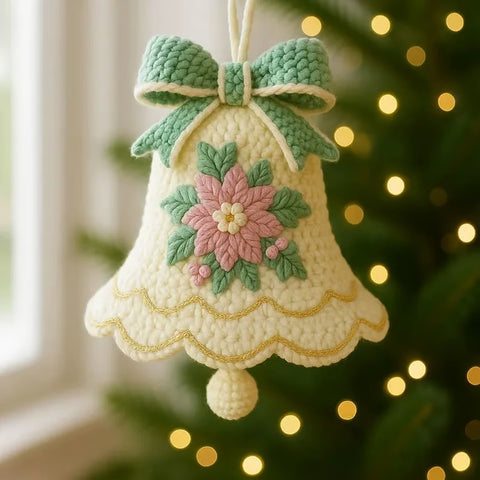 Christmas Crochet Bell Ornament DIY Kit