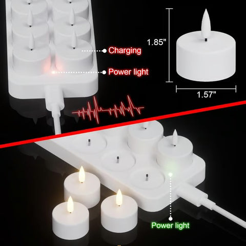 Rechargeable Flameless Tea Lights Candles