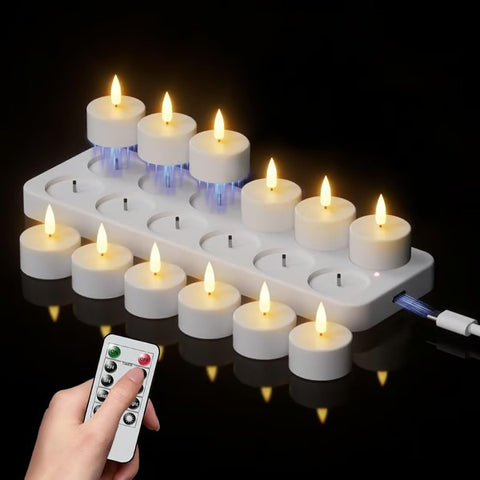 Rechargeable Flameless Tea Lights Candles