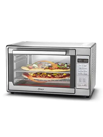 Oster Extra-Large Air Fryer Oven, 10-in-1 Versatile Cooking Functions, Fits 2 Large Pizzas, Stainless Steel, Perfect for Holiday Hosting