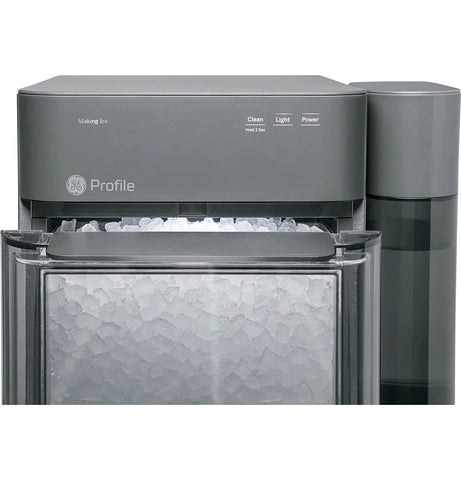 Countertop Nugget Ice Maker | Ice Machine with WiFi Connectivity | Smart Home Kitchen Essentials | Black Stainless