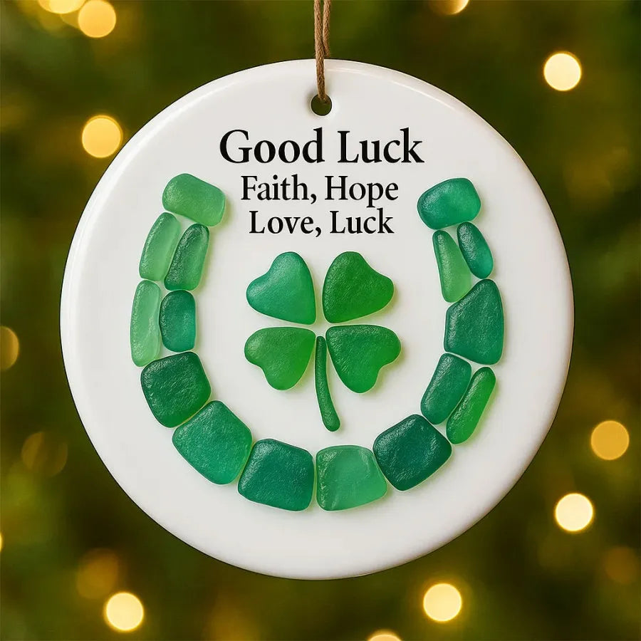 Horseshoe Sea Glass Lucky Charm