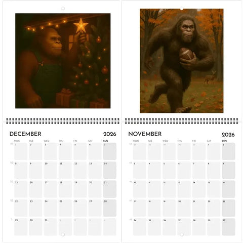 2026 Bigfoot Adventures Wall Calendar