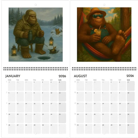 2026 Bigfoot Adventures Wall Calendar
