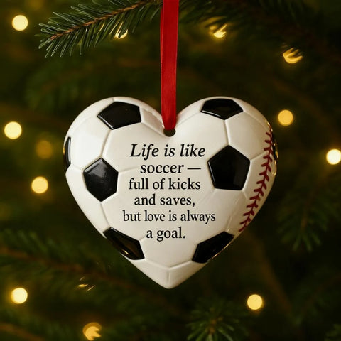 Heart-shaped Baseball Ornaments