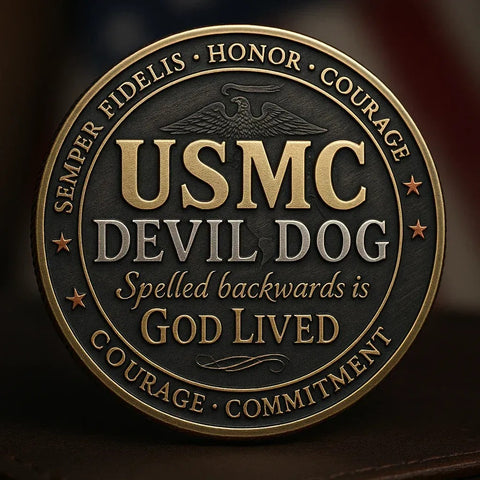 USMC “Devil Dog – Bite First, Bark Later” Commemorative Coin