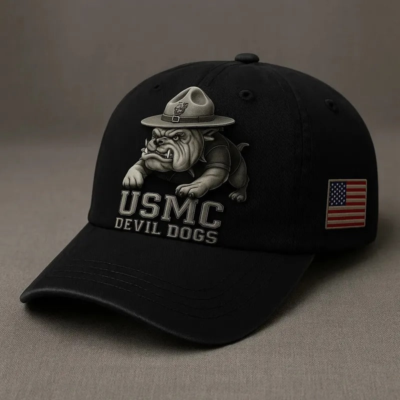 USMC Devil Dog 250th Birthday Printed Casual Cap