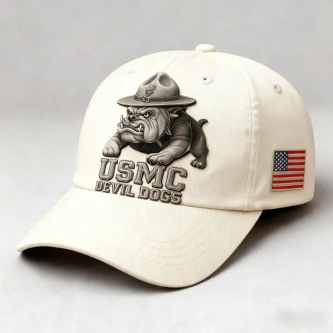 USMC Devil Dog 250th Birthday Printed Casual Cap
