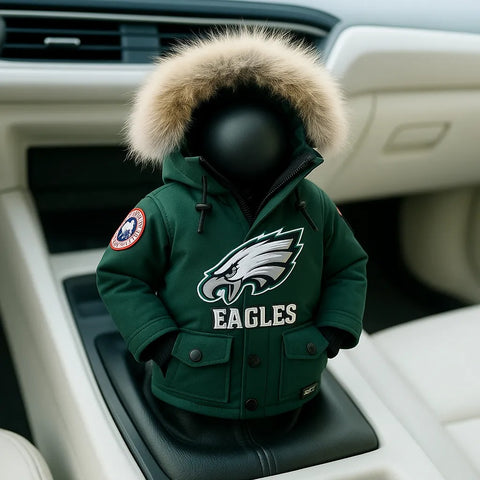 Football Team Mini Down Jacket Gear Shift Knob Cover