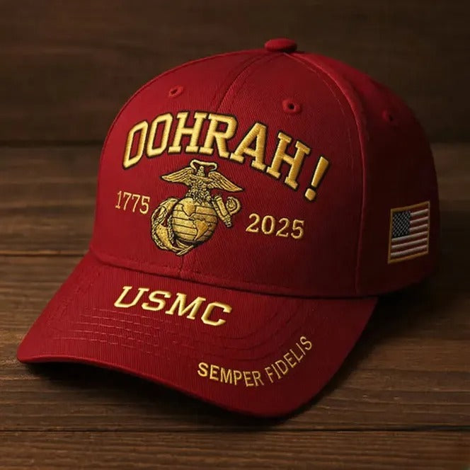 U.S. Marine Corps 250th Anniversary Hat – OOHRAH Edition