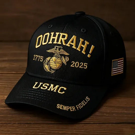 U.S. Marine Corps 250th Anniversary Hat – OOHRAH Edition