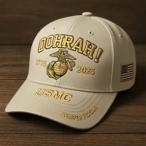 U.S. Marine Corps 250th Anniversary Hat – OOHRAH Edition