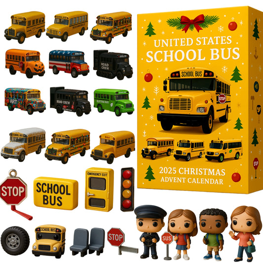 United States School Bus 2025 Christmas Advent Calendar