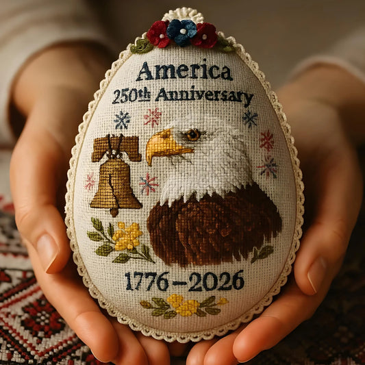 US 250th Anniversary Embroidery Ornament
