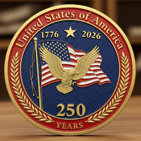 The 250th Anniversary Independence Day Flag Coin