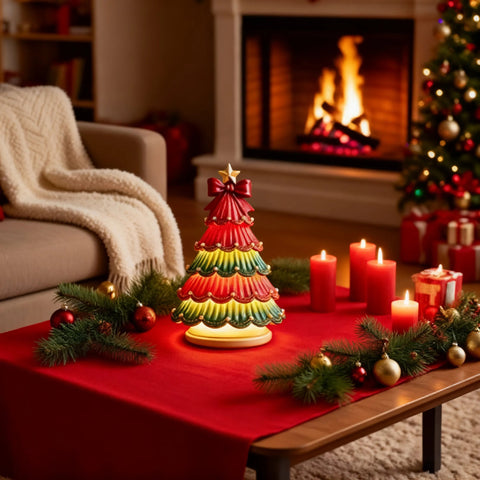 Painted Tabletop Christmas Trees Light