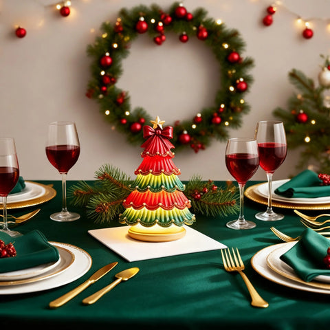 Painted Tabletop Christmas Trees Light