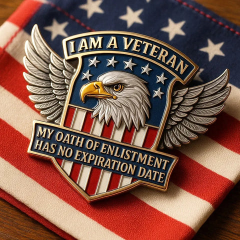 I Am a Veteran – The Eagle’s Oath Shield Badge