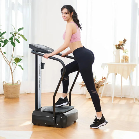 Whole Body Vibration Plate, 500W Vibration Plate Exercise Machine with 99 Levels 3 Preset Modes & 2 Resistance Bands, Training Fitness Vibration Platform Machine for Home Gym with 330lb Capacity